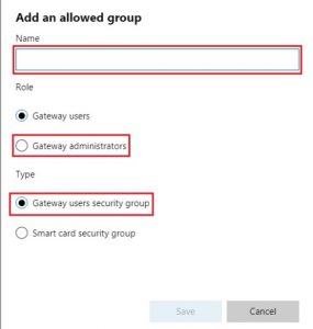 Installing Windows Admin Centre on a domain server: Add an admin group