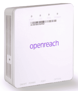 An ONT (Optical Network Terminal)