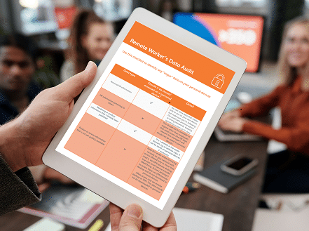 Home worker Data Audit Guide on iPad