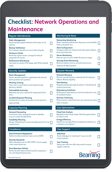Network Maintenance Checklist 