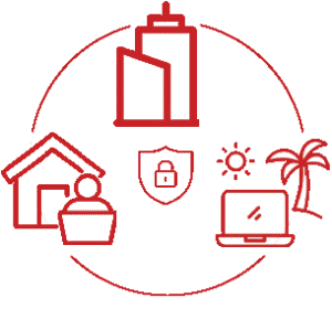 Secure Work from anywhere icon
