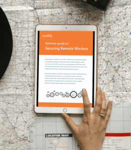Business Guide to Securing remote workers on iPad on map. 