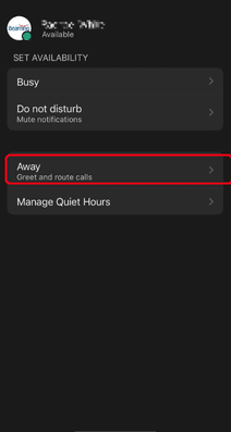 Away Mode Webex