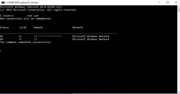 Find the full location of a network drive: Drives mapped